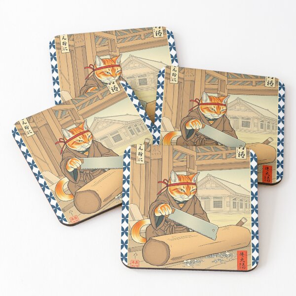 Item preview, Edo Carpenter Cat - Builder of Dreams designed and sold by Shivanyan.