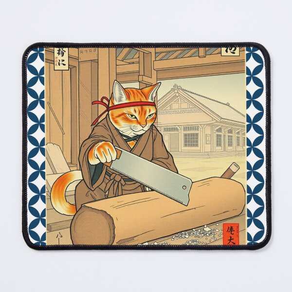 Item preview, Edo Carpenter Cat - Builder of Dreams designed and sold by Shivanyan.