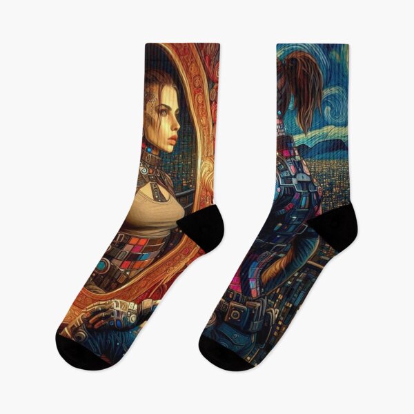 Item preview, Cyborg Reflection in Starry Night designed and sold by Ghost Archer Illusions.