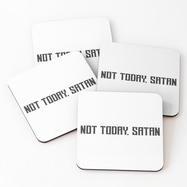 Item preview, Black Bold “Not Today, Satan” Typography – Funny Motivational Quote Design for T-Shirts, Stickers & Posters designed and sold by ButonDesign.