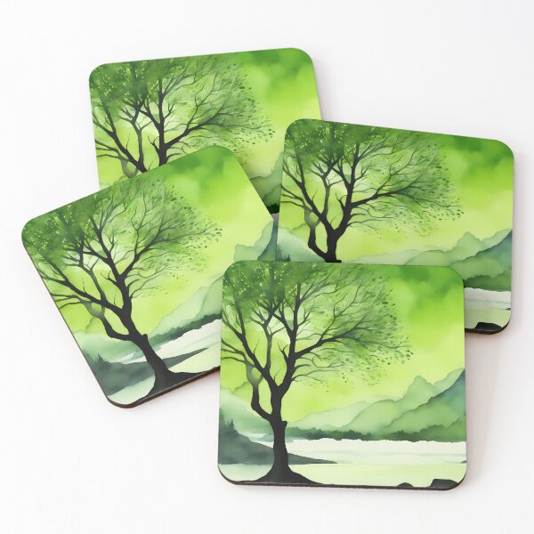 Item preview, Rich Green Nature Silhouette designed and sold by CalmnessbyChoice.