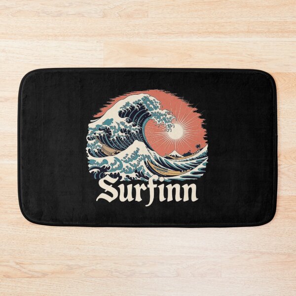 Item preview, Surfinn Wave Art – Retro Japanese Sunset and Surf Culture Aesthetic designed and sold by love3617.