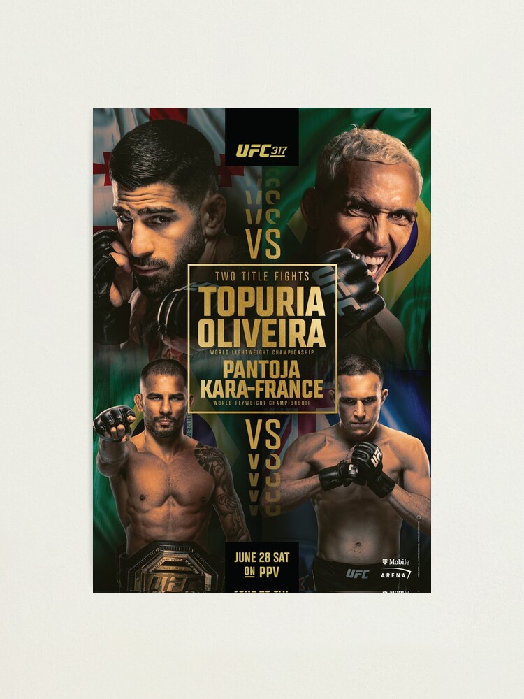 UFC 317 OFFICIAL: Ilia Topuria Vs Charles Oliveira Photographic Print