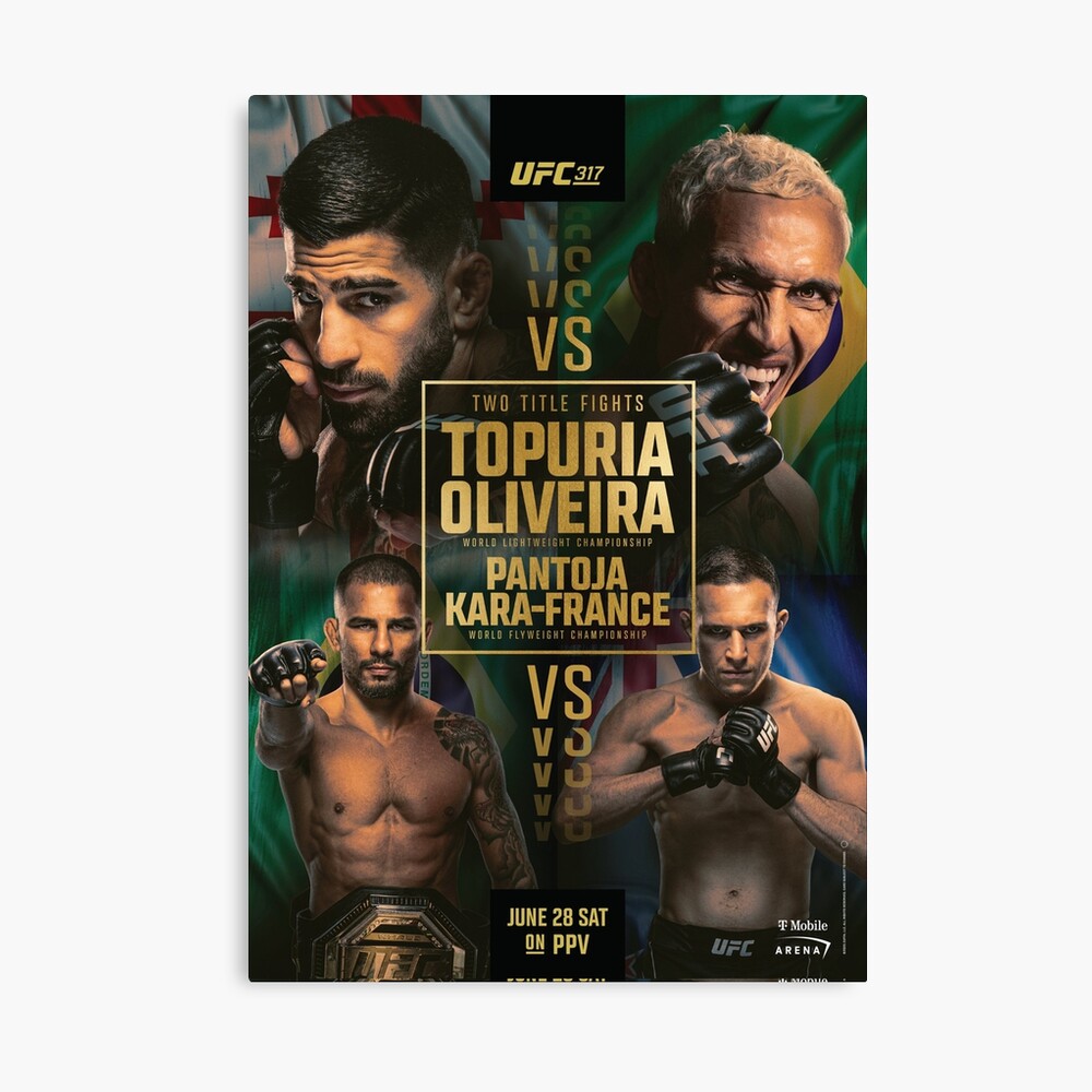 UFC 317 OFFICIAL: Ilia Topuria Vs Charles Oliveira Photographic Print
