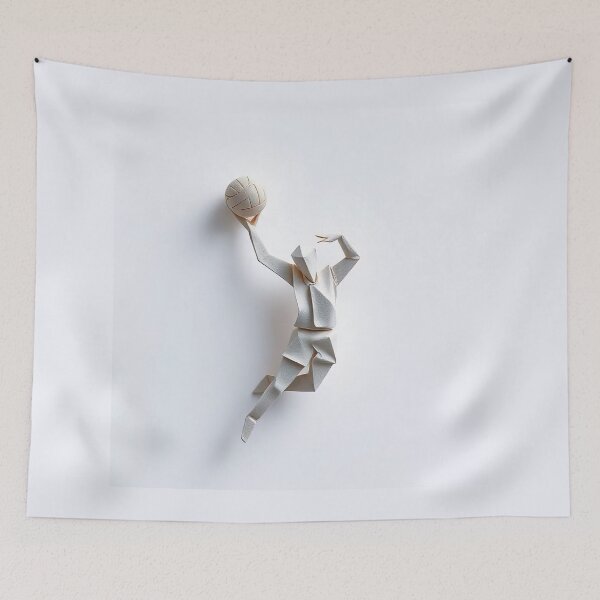 Item preview, Volleyball player origami style designed and sold by UmagineArts.
