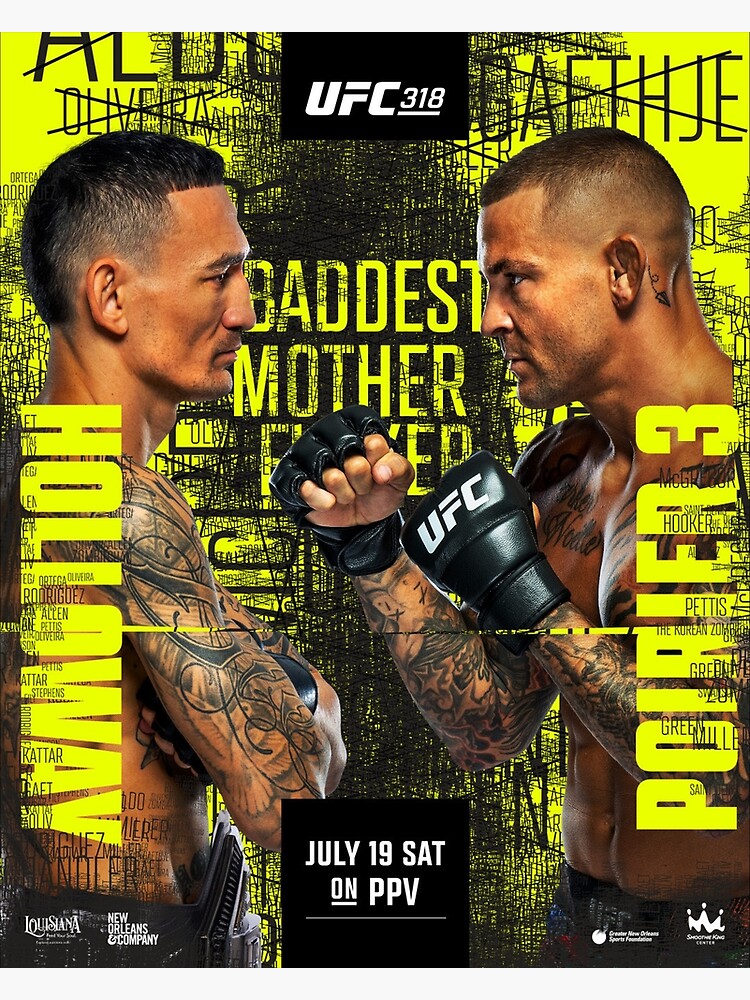 Thumbnail 3 of 3, Photographic Print, UFC 318 OFFICIAL: Max Holloway vs Dustin Poirier 3 designed and sold by mikey2468.