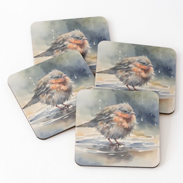 Item preview, Fluffy Bird Bathing designed and sold by CalmnessbyChoice.