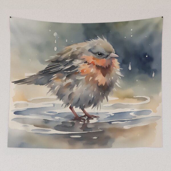 Item preview, Fluffy Bird Bathing designed and sold by CalmnessbyChoice.