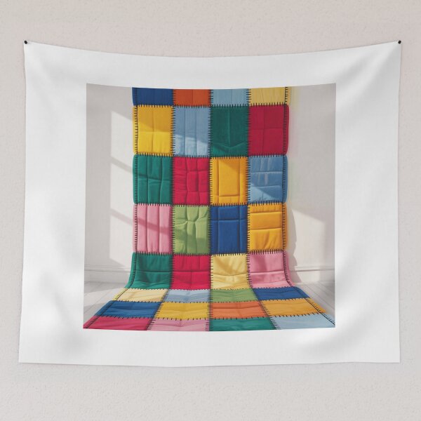 Item preview, a hyperrealistic cartoon patchwork carpet designed and sold by ArtQueen777.