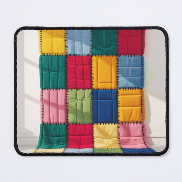 Item preview, a hyperrealistic cartoon patchwork carpet designed and sold by ArtQueen777.