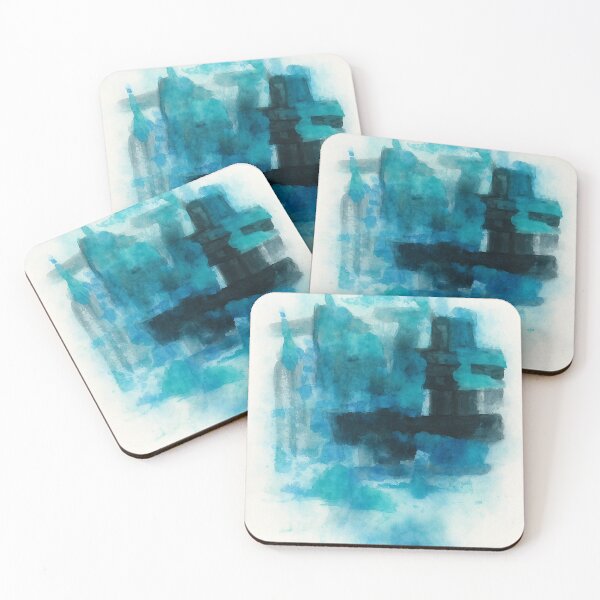 Item preview, Blue Abstract Watercolor – Hand Painted and AI Processed designed and sold by Pacika.