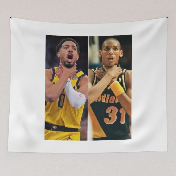 Item preview, Tyrese Haliburton Reggie Miller Pacers Overrate That Choke Meme Fan Art designed and sold by RussCrosby.