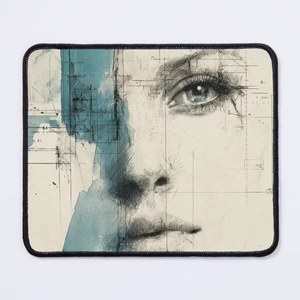Item preview, Architectural Portrait in Blue Ink designed and sold by Patricks-Art.