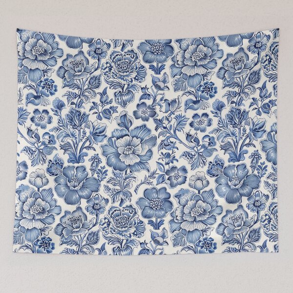 Aperçu de l'œuvre Motif de fleurs de Delft créée et vendue par CoolPixels.