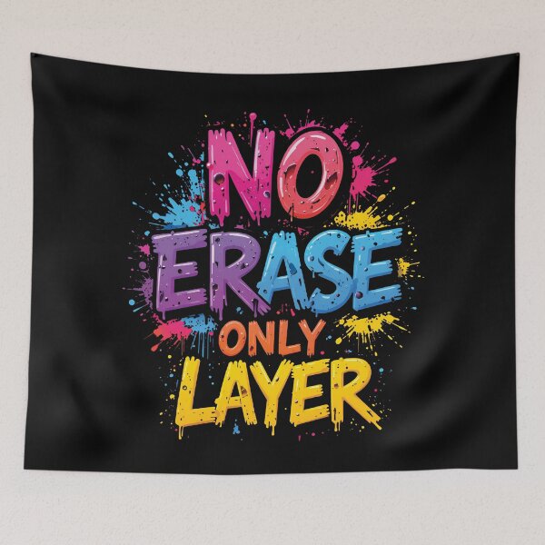 Item preview, NO ERASE ONLY LAYER - Bold 3D Typography Art designed and sold by BrushRushX.