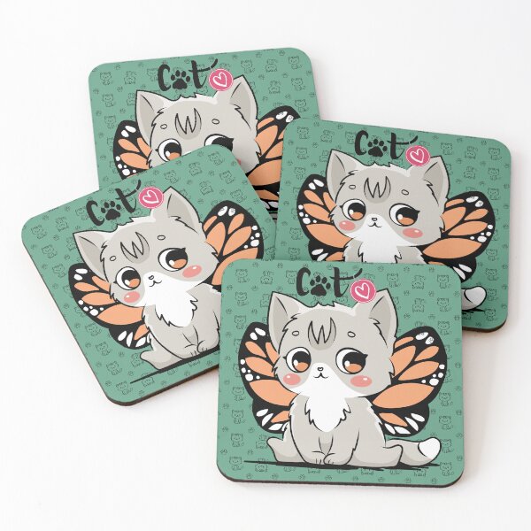 Item preview, Magic Kitten with Butterfly Wings - Cute Style designed and sold by MadeByKriss.