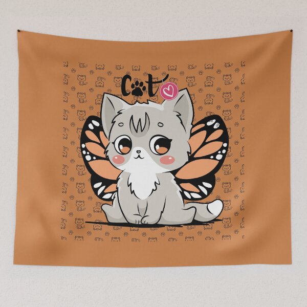Item preview, Magic Kitten with Butterfly Wings - Cute Style designed and sold by MadeByKriss.