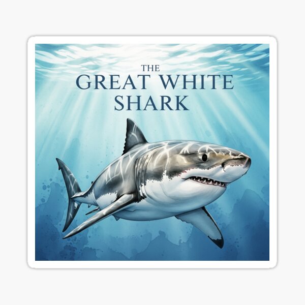 Item preview, The Great White Shark designed and sold by 4rtistcDrift.