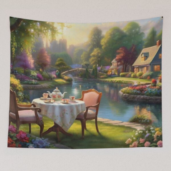Item preview, A Quiet Spring: Tea by the Garden Canal designed and sold by BlareBlare.