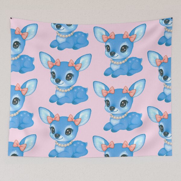 Item preview, Blue Coquette Baby Deer  designed and sold by FarieArt.
