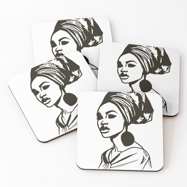 Item preview, Bold African Line Art Portrait designed and sold by Yelocard.