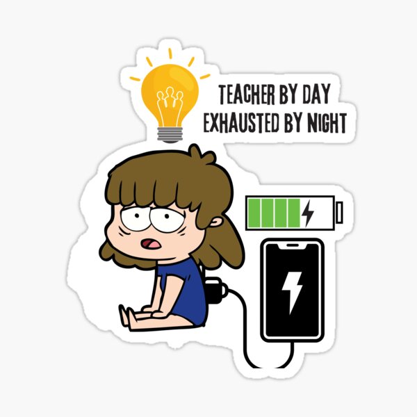 Aperçu de l'œuvre Enseignant le jour, épuisé la nuit créée et vendue par ChalkShift.