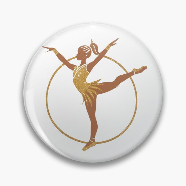 Item preview, Hoop Rhythmic Gymnast Illustration – Artistic Gymnastics Pose Design for Gymnastics Lovers designed and sold by TheDestined.