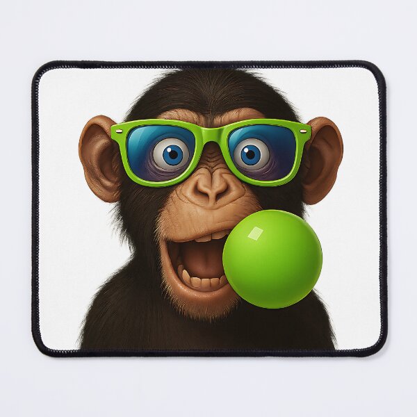 Item preview, Cool monkey with bubble gum designed and sold by nkhookysun.