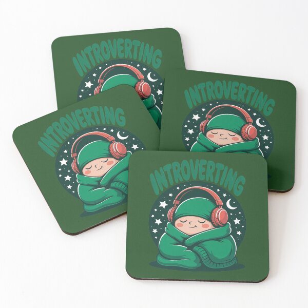 Item preview, Cute Cartoonish Green Character Introverting with Stars Under Blanket designed and sold by MonkiFlipp.