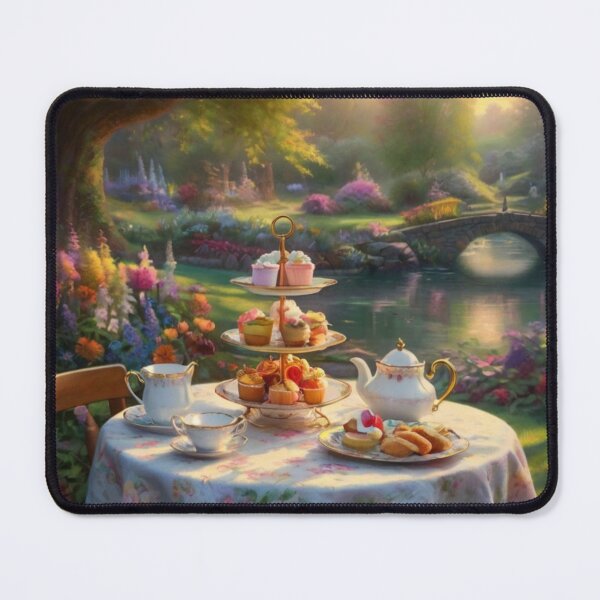 Item preview, Tea Table in Bloom A Canal Garden Scene designed and sold by BlareBlare.