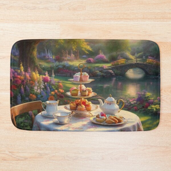 Item preview, Tea Table in Bloom A Canal Garden Scene designed and sold by BlareBlare.