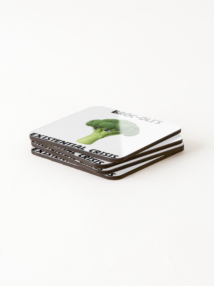 Thumbnail 4 of 5, Coasters (Set of 4), Brooding Broccoli designed and sold by allogy.