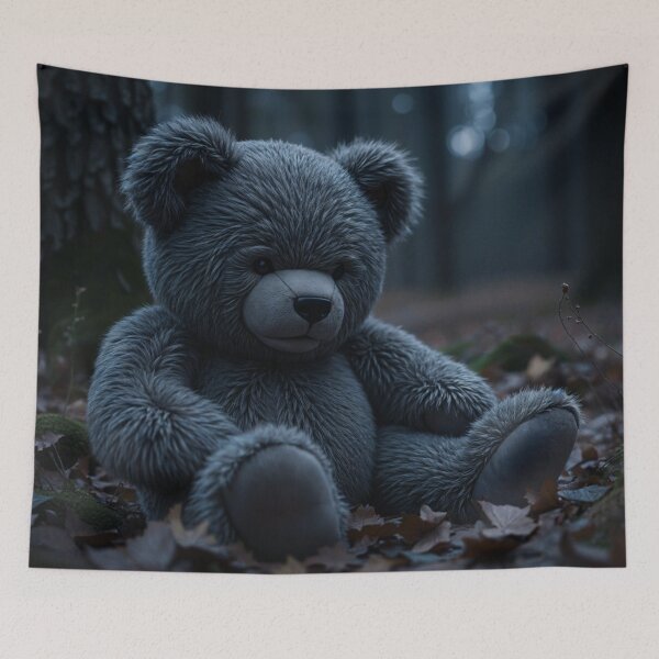 Item preview, Sad Teddy in the Night Forest designed and sold by M-Y-A-R-T-.