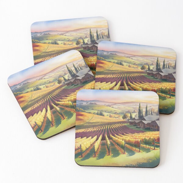 Item preview, Barossa Valley: Autumn Vines in Late Afternoon Glow designed and sold by LSVart.