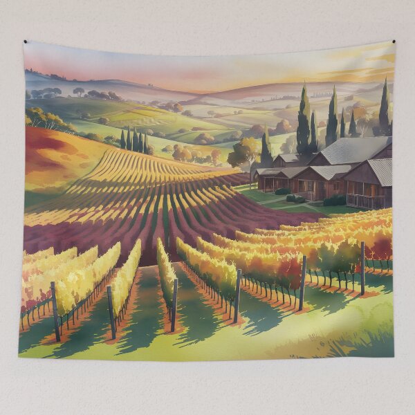 Item preview, Barossa Valley: Autumn Vines in Late Afternoon Glow designed and sold by LSVart.