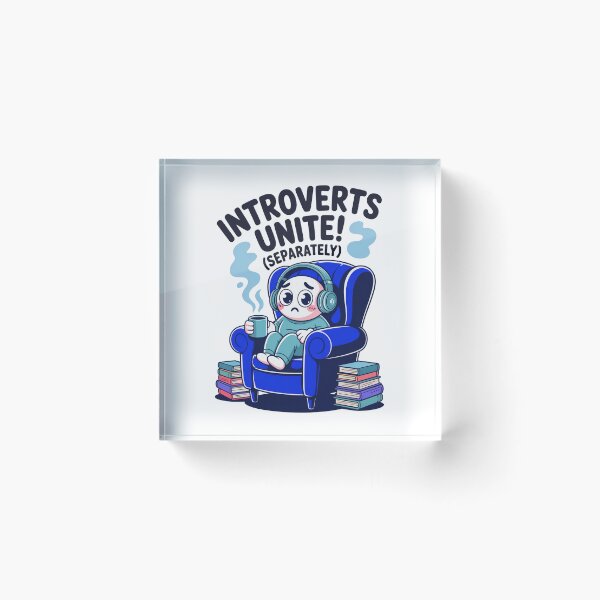 Item preview, Funny Cartoonish Introverts Unite Separately Character designed and sold by MonkiFlipp.