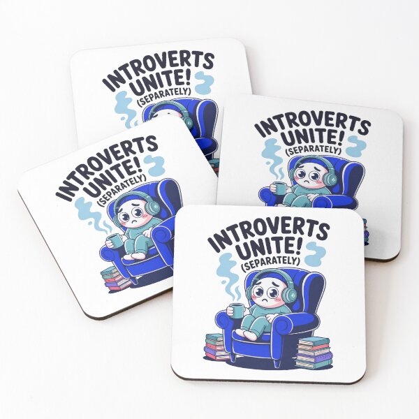 Item preview, Funny Cartoonish Introverts Unite Separately Character designed and sold by MonkiFlipp.