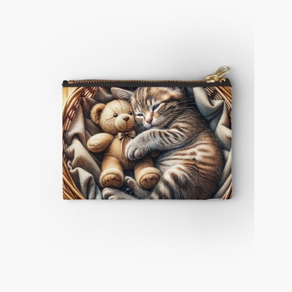 Item preview, Teddy Sleeping with a Kitten designed and sold by M-Y-A-R-T-.