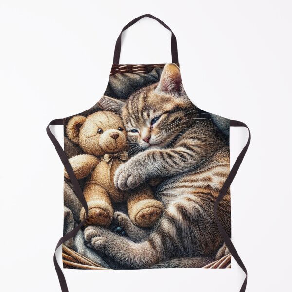 Item preview, Teddy Sleeping with a Kitten designed and sold by M-Y-A-R-T-.