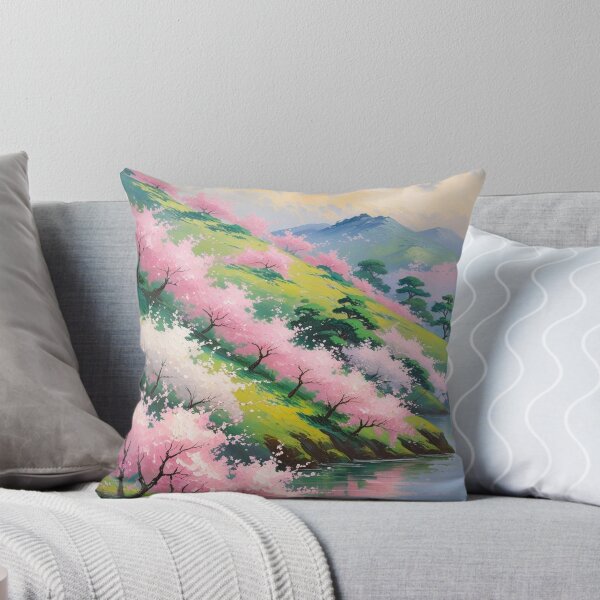 Item preview, Japanese Landscape 4  - Fields of Sakura Cherry Trees designed and sold by AlinaSCorner.