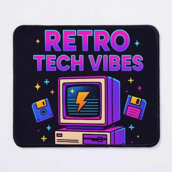 Item preview, Retro Tech Vibes - Mouse Pads designed and sold by PastimeMastery.