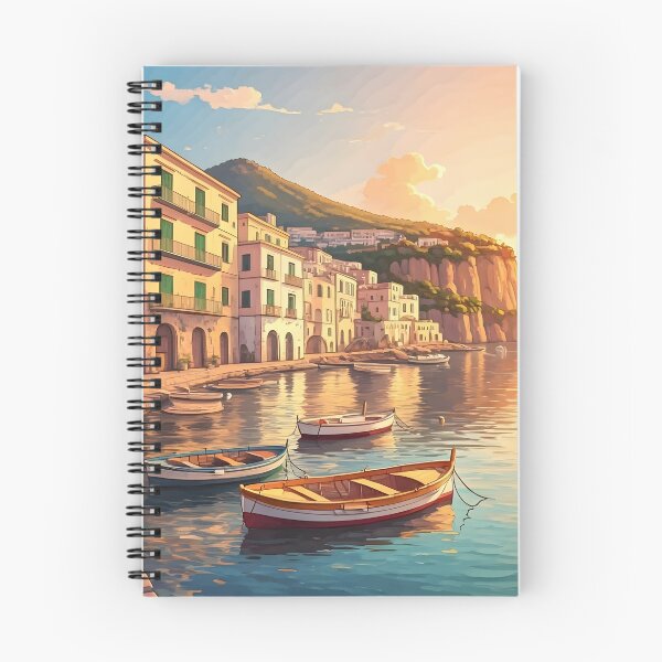 Item preview, Marina Grande, Sorrento: Sunset Harbor Glow designed and sold by LSVart.