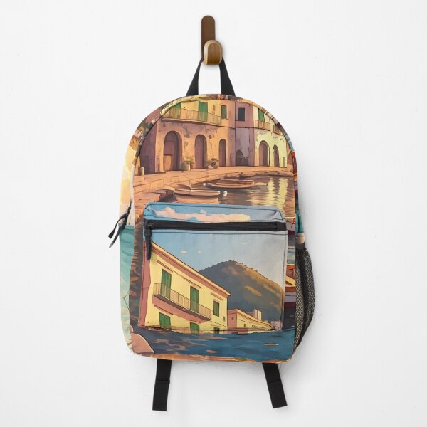 Item preview, Marina Grande, Sorrento: Sunset Harbor Glow designed and sold by LSVart.