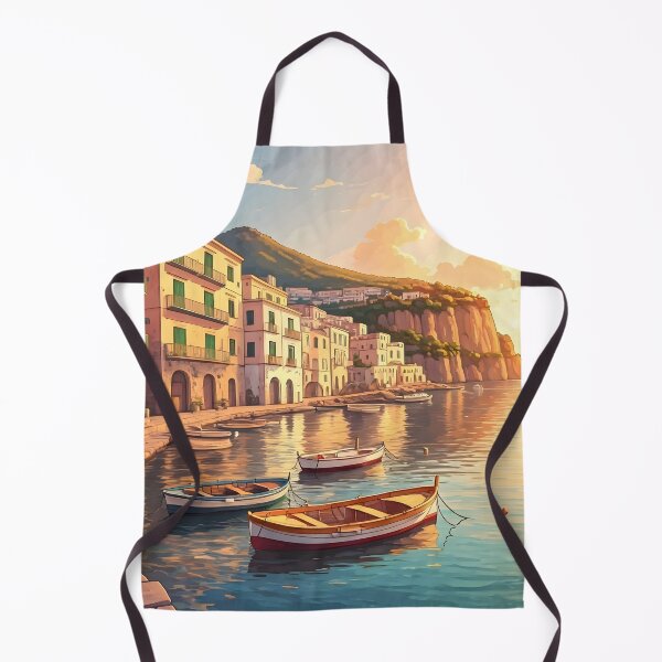 Item preview, Marina Grande, Sorrento: Sunset Harbor Glow designed and sold by LSVart.