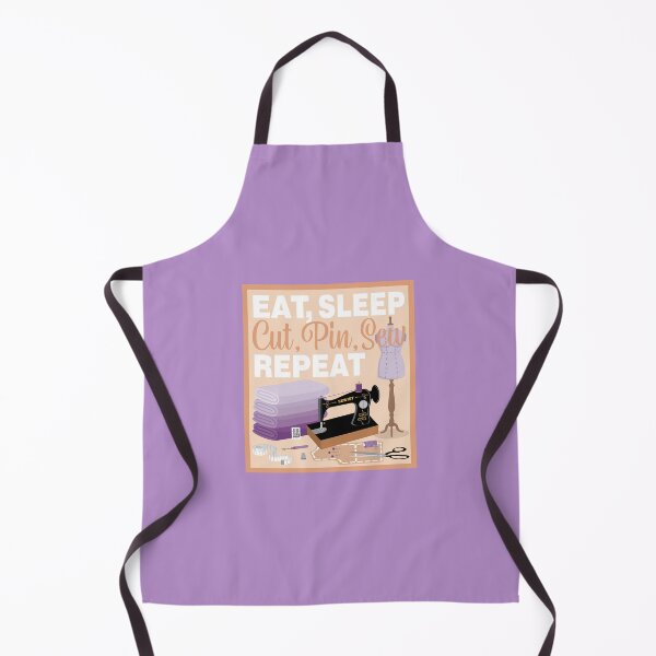 Item preview, Eat Sleep Repeat Dressmaking - Old Machine - PURPLE designed and sold by StellarFX.