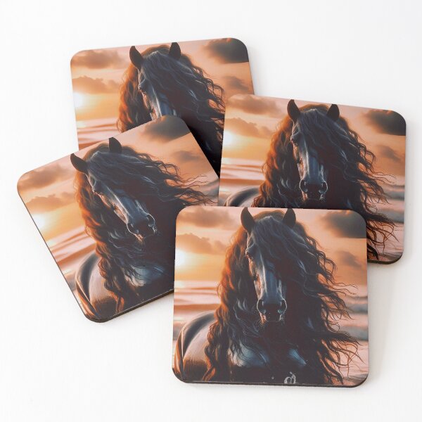 Item preview, "Majestic Black Horse at Sunset designed and sold by Gagilix.