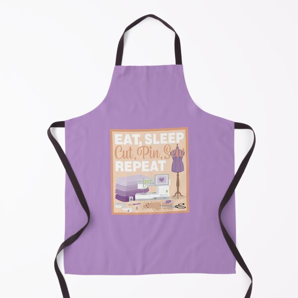 Item preview, Eat Sleep Repeat Dressmaking - Embroidery Machine - PURPLE designed and sold by StellarFX.