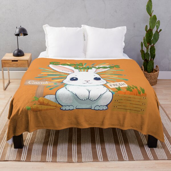 Item preview, Good Harvest – Happy Bunny with Carrots designed and sold by MadeByKriss.
