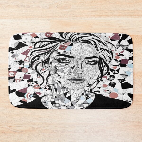 Item preview, Geometric abstract portrait – fragmented lines, pulsating energy, creative depth & structure designed and sold by FotoworldEdel.