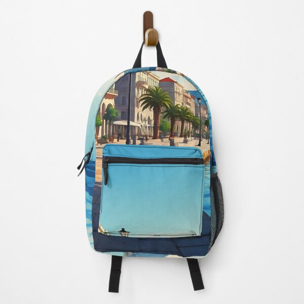 Item preview, Volos Waterfront Promenade: Summer Morning Tranquility designed and sold by LSVart.